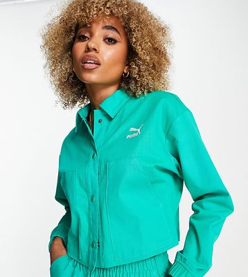 Puma acid bright twill jacket in green - Exclusive to ASOS