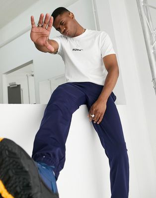 Puma Avenir chest logo t-shirt in white