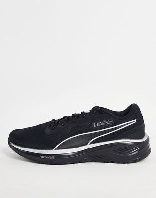 Puma Aviator WTR running sneakers in black and silver