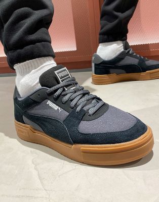 Puma CA Pro suede sneakers in black with gum sole - exclusive to ASOS
