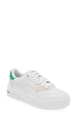 PUMA Cali Court Match Platform Sneaker in Puma White-Archive Green