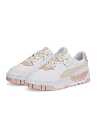 Puma Cali Dream color pop sneakers in white/pink