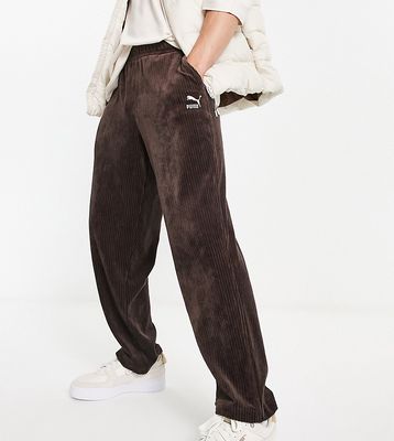 PUMA Classics Cozy Club cord pants in chocolate brown - Exclusive to ASOS