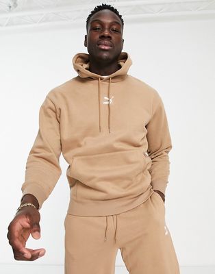 Puma Classics oversized hoodie in brown