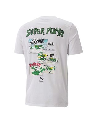 PUMA Classics 'Super Puma' graphic t-shirt in white