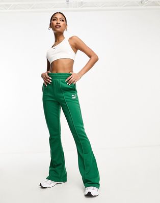 PUMA Classics Training flared pants in khaki-Green