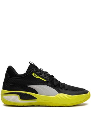 PUMA Court Rider "Black/Yellow Alert" sneakers