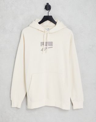 PUMA Downtown logo hoodie in off-white