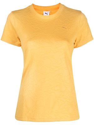 PUMA embossed abstract-print T-shirt - Yellow