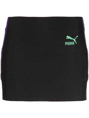 PUMA embroidered logo mini skirt - Black