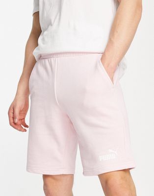 Puma Essentials jersey shorts in chalk pink