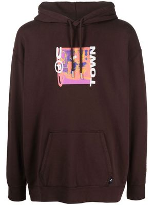 PUMA graphic-print hoodie - Brown