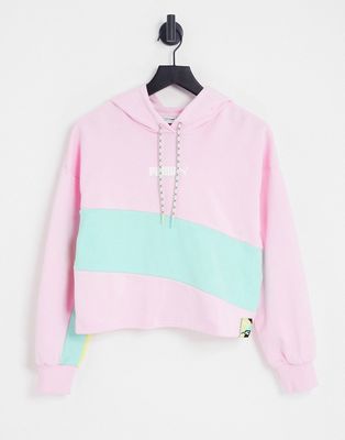 Puma International color block hoodie in pink