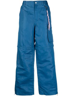 PUMA keychain-detail wide-leg trousers - Blue