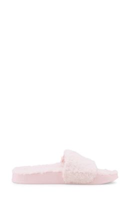 PUMA Leadcat 2.0 Faux Fur Slide Sandal in Chalk Pink-Puma White
