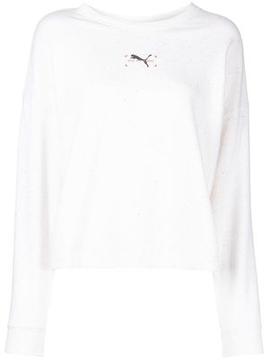 PUMA logo crew-neck sweatshirt - White