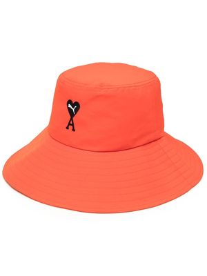 PUMA logo-embroidered bucket hat - Orange