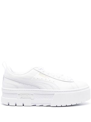 PUMA low-top chunky leather sneakers - White