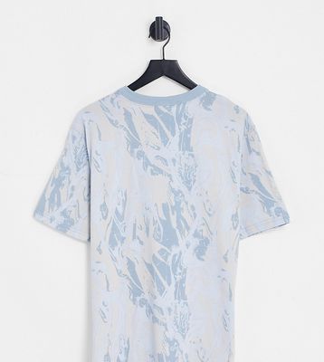 PUMA marble print T-shirt in blue - exclusive to ASOS