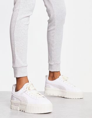 PUMA Mayze textured sneakers in white
