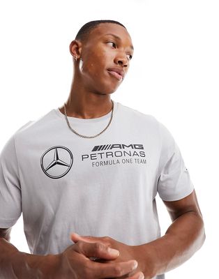 PUMA Mercedes MAPF1 Essential logo T-shirt in gray