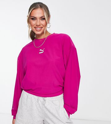 Puma organza mesh sweatshirt in pink - exclusive to ASOS