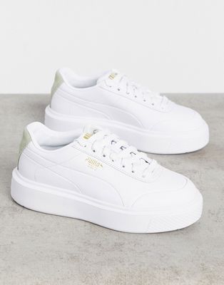 Puma Oslo Femme sneakers in white and sage