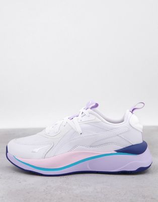 Puma RS-Curve sneakers in white and lilac