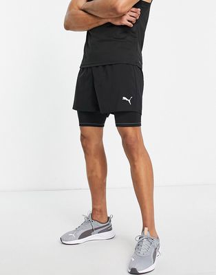 Puma Running 2in1 5" shorts in black
