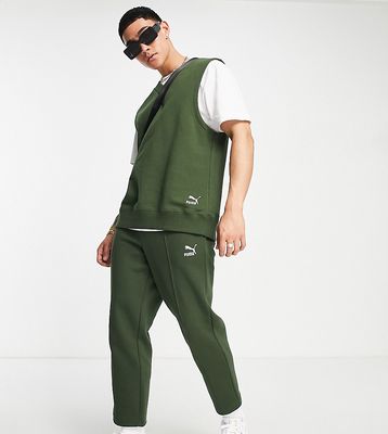 Puma straight leg pants in Green- exclusive to ASOS