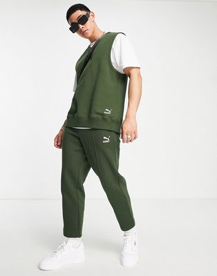 Puma tailoring straight leg pants in forest green - Exclusive to ASOS