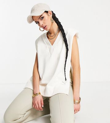 PUMA tailoring sweater vest in off white - Exclusive to ASOS