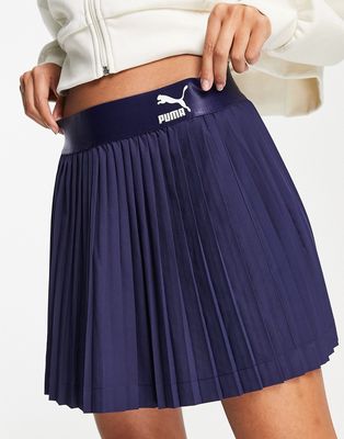 Puma Tennis Club pleated mini skirt in navy