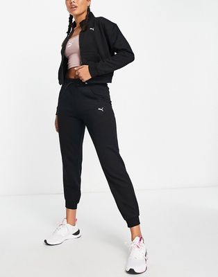 Puma Training Favorites knitted tracksuit set in black
