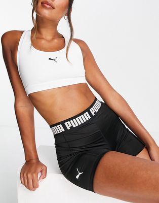 Puma Training mid support sports bra in white