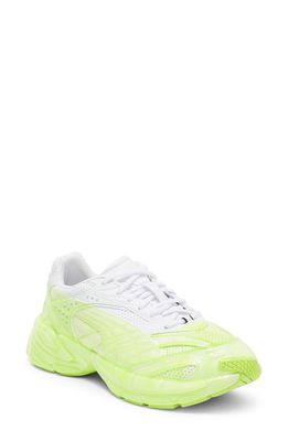 PUMA Velophasis Slime Sneaker in Puma White-Pro Green