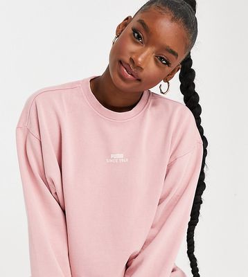 Puma washed sweatshirt in powder pink- exclusive to ASOS