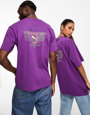 PUMA worldwide archive graphic T-shirt in purple