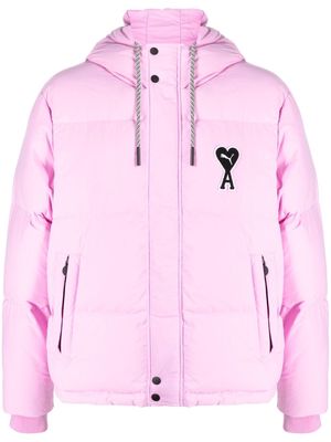 PUMA x AMI hooded puffer jacket - Purple
