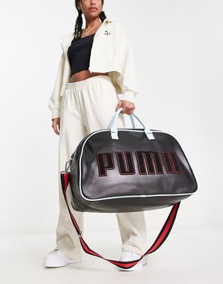 Puma x DUA LIPA cross body gym bag in black