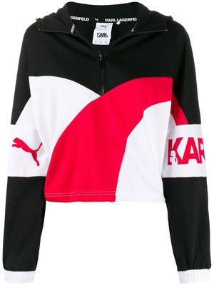 PUMA x Karl Lagerfeld colour block hoodie - White