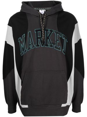 PUMA x Market colour-block drawstring hoodie - Black