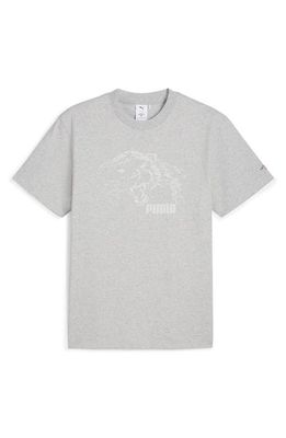 PUMA x Noah Logo Graphic T-Shirt in Light Gray Heather