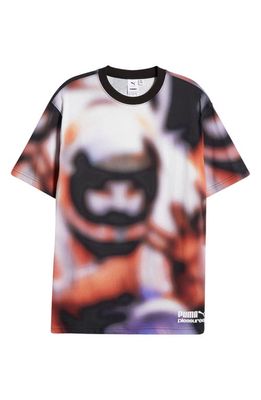 PUMA x Pleasures Allover Graphic T-Shirt in Puma White