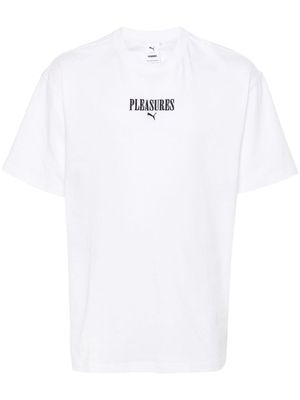 PUMA x PLEASURES embroidered-logo T-shirt - White