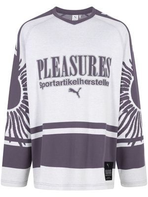 PUMA x Pleasures logo-print hockey sweatshirt - White