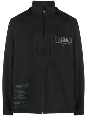 PUMA x Pleasures logo-stamp jacket - Black