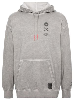 PUMA x Staple logo-print hoodie - Grey