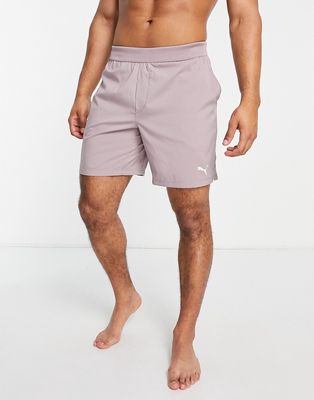 Puma Yoga Studio Yogini 7-inch woven shorts in mauve-Purple
