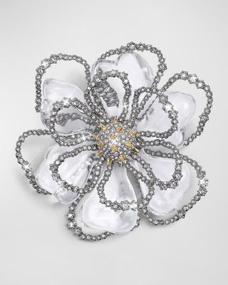 Punk Royale Crystal Lucite Flower Pin